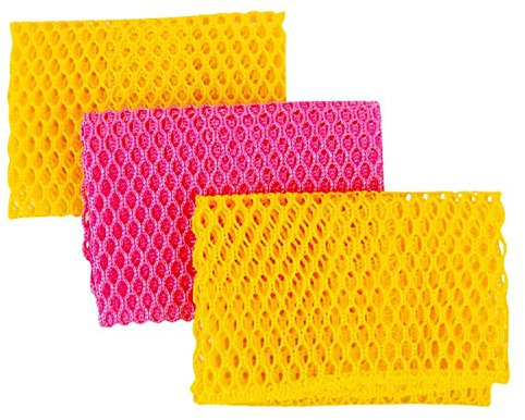 Top Clean Innovative dish washing net cloths/scourer - for washing dishes - 11 by 11 inches - 3pcs
