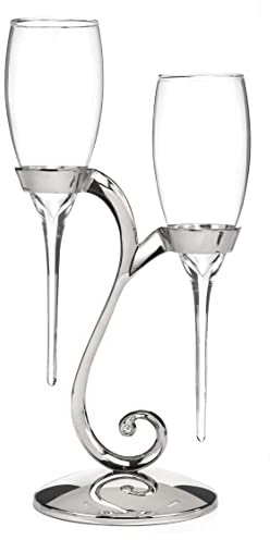 Hortense B. Hewitt Raindrop Swirl Stand champagneflöjter silver