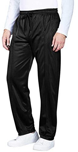 Chums Men's Easy Pull-On Track Pant with Full Elasticated Waistband | Wardrobe Essential Lightweight Stretch Waist Tracksuit Bottoms / Jogger Activewear with Durable Drawstring / Drawcord