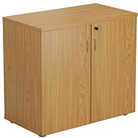Office Hippo Desk High Cupboard, Lockable Oak, 80 x 45 x 73 cm