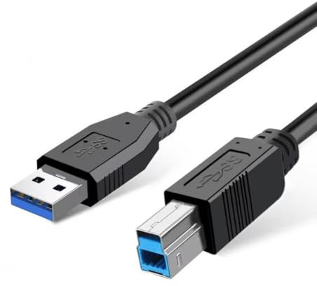 iCables - Superspeed USB 3.0 A-B / A Male to B Male Cable - For Scanner, Printers, Desktop External Hard Drivers and more - Length = 2m / 6.5ft