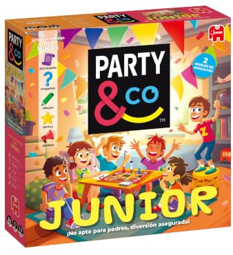 Party & Co. Junior - Juego de Mesa multiprueba para niños +8 Años | Juego de Mesa Multi-Prueba, Juego de Mesa por Equipos, Regalos niños 8 años