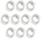 Lu-MI Set 10 faretti led da incasso per cartongesso GU10-10 pezzi cornice di montaggio in ottico bianco incl. attacco GU10 per lampade a led o alogene, orientabile a 30°, rotante, tondo