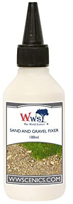 War World Scenics Sand und Kies Kleber 100ml für Modellbahn Tabletop Gelände Modellbau Diorama