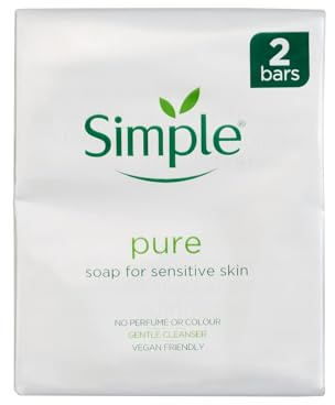 Simple 26058 Hand Soap Bars, 100 g, White (Pack of 6) }
