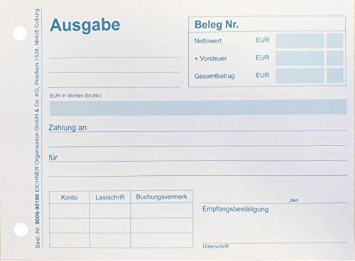 Quittungsblock für die Ausgabe, Format DIN A6 quer, VE 1 Block