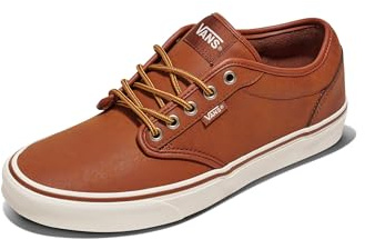 Vans Men's Atwood Shoe | Low-Top Fashion Sneakers for Work, Walking & Casual Everyday Wear, (Leather) Brown/Mashmallow, 11.5