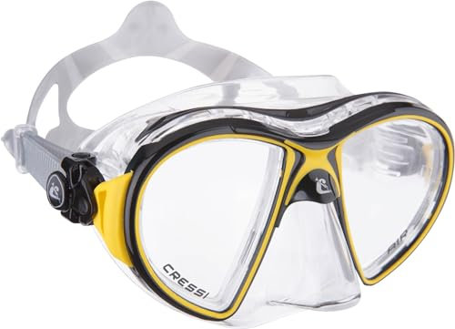 Cressi Air Mask SIL Crystal/Frame Black Yellow