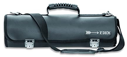 F. DICK Rolltasche ohne Inhalt (Tasche unbestückt, mit 12 Fächern, genarbte Lederoptik/Kunstleder, Messer-Tasche, Maße 75x48 cm) 81063010