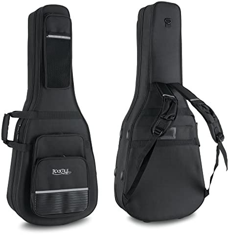 ROCKTILE Leichtkoffer für Klassikgitarre (Lightcase für Konzertgitarre, reiß- und wasserfestes Außengewebe, hochwertige Thermopolsterung, Innenmaße maximal (LxBxT): 105 x 38cm)
