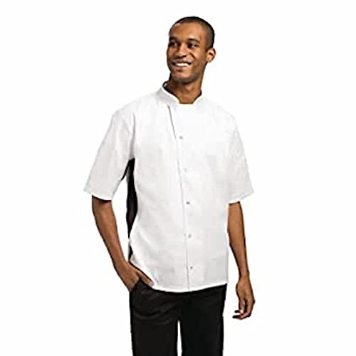 Whites Nevada Chefs Jacket White with Black Contrast - Size XXL
