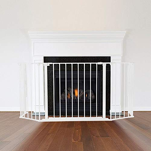 Safetots multipanel eld omgivande brandskydd vit alla bredder brandskydd 69D x 118W cm