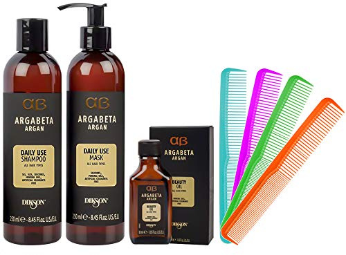 ALTÉAX DIKSON ARGABETA SHAMPOO 250ml + MASK 250ml + OIL 30ml - All Hair Types - Nourishing & Age Defense - Hair Care Kit