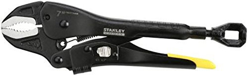 Stanley FatMax Gripzange/Feststellzange, 180mm, gebogene Backen, TRULOCK-Zugmechanismus für kontrolliertes Lösen, justierbare Spannkraft, induktionsgehärtete Greifflächen, FMHT0-75409