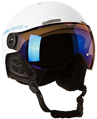 Black Crevice Skihelm mit Visier, Gstaad, BCR143921, weiß/blau, Gr. S/M