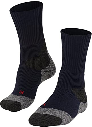 FALKE Men's TK4 Expedition Hiking Socks, Wool, Blue (Marine 6120), 5.5-7.5 (1 Pair)