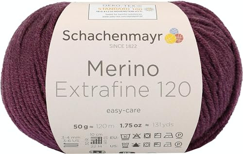 Schachenmayr Merino Extrafine 120 9807552-00144 feige Handstrickgarn, Schurwolle