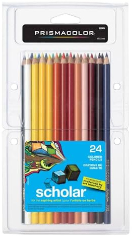 Prismacolor Scholar Colored Pencils, Adult Coloring, 24 Pack