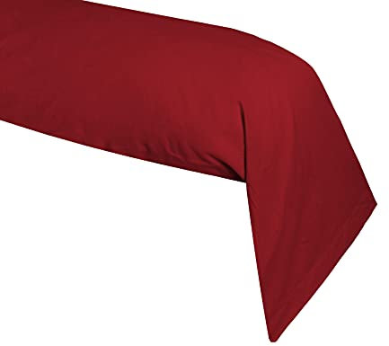 LOVELY CASA t34820001 Alicia Nackenrolle 45 x 185 100% CO 100% Baumwolle, Baumwolle, rot, 185x45 cm