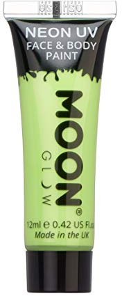 Moon Glow Crayón corporal en barra de pintura UV neón para rostro y cuerpo Verde pastel 3.5g