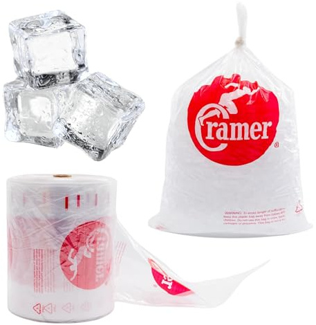 Cramer Large Ice Bags for Injuries, 9.5 x 18, Clear Disposable Ice Bag Roll for Athletic Trainers, Tear-Resistant, Bulk 1500 Pack, Ideal for Ice Wraps in Training Rooms