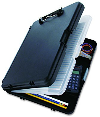 Saunders WorkMate II Klemmbrett, Schwarz mit grauen Scharnieren, Kunststoff, Aufbewahrung – Briefgröße – 00552