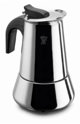 Pezzetti STEELEXPRESS - Cafetera de acero inoxidable, 4 tazas