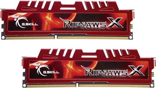 G.Skill - F3-12800CL10D-16GBXL - 16 GB RipJawsX - RAM-Speicher (2 x 8-GB-Kit, DDR3-1600 MHz, PC3 12800, CL 10), Rot