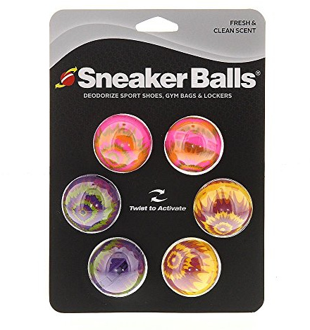 Sneaker Balls Odor-Fighting Shoe Fresheners, Eliminates Unpleasant Smells, Perfect For Sneakers, Gym Bags, Gear Bags, Drawers, Lockers, And More!, Radial Tie Dye, 6 Pack