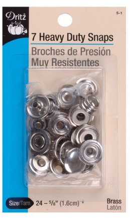 Dritz Heavy Duty Snaps 5/8 Nickel