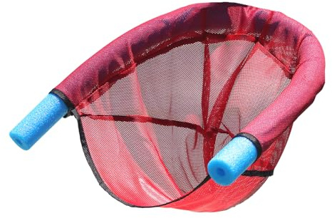 Driveway Games Floating Pool Chair for Adults & Kids – Mesh U-Shaped Noodle Seat for Swimming and Relaxing, Non-Inflatable Water Float (Noodle Not Included) (Assorted Colors)
