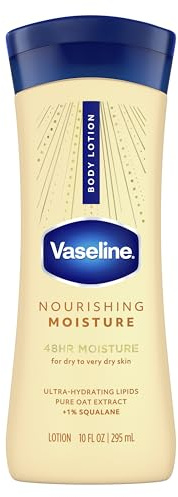 Vaseline Intensive Care Nourishing Moisture Body Lotion for Dry Skin, Lotion Made with Ultra-Hydrating Lipids + Pure Oat Extract for Nourished, Healthy-Looking Skin 10 oz