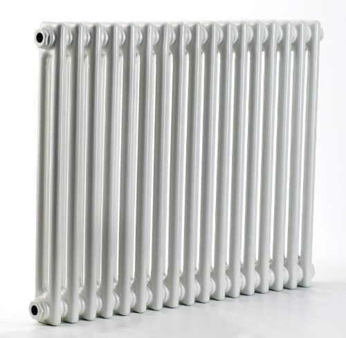 Modena 2 Column Radiator White 600mm H x 1164mm W Traditional Cast Iron Style