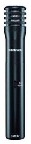 Shure SM137 - Micrófono Profesional de Condensador cardioide para Instrumento con diafragma Delgado y preamplificador de Clase A