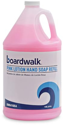 Boardwalk Mild Cleansing Pink Lotion Soap, Pleasant Scent, Liquid, 1 gal Bottle, 4/Carton
