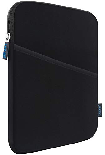 Lacdo Bolsa Blanda de Tableta Estuche para iPad Mini 7 (A17 Pro)/6/5/4/3/2, Samsung Galaxy Tab A7 Lite 8.7/Galaxy Tab A 8 | Lenovo Tab M8, Huawei MediaPad M5 Impermeable Tablet Bag, Negro Negro