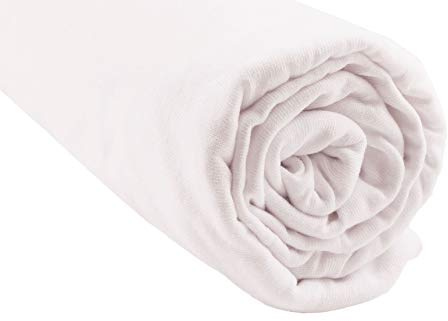 Sábana bajera algodón orgánico para cama King Size 160 x 200 – blanco