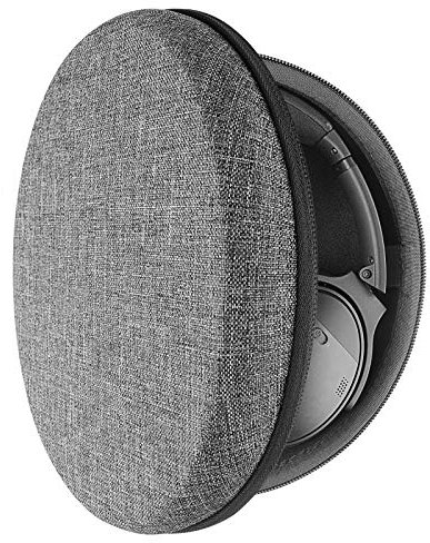 Geekria Shield Headphones Case for Lay Flat Call Center Headset, Replacement Hard Shell Travel Carrying Bag with Cable Storage, Compatible with Jabra, Plantronics, JVC and More Headset
