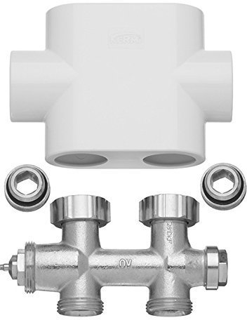 Kermi Ventilhahnblock Durchgangsform; weiß; ZV00400001
