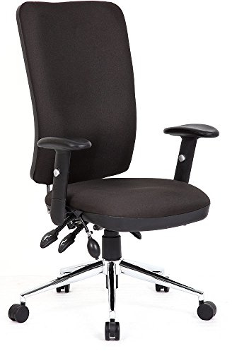 Dynamic Chiro Task Operators High Back Chair with Arms - Black