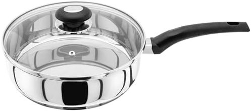 Judge Essentials Stainless Steel Large Saute Pan 24cm, Induction Ready, Oven Safe