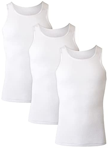 Hanes Men's Cotton Tank Undershirts Pack, Moisture-Wicking Ribbed Tanks, lightweight Cotton Tank Undershirts, 3-Pack