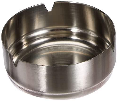 Equinox 502711 - Posacenere in Inox Argentato, 9,8 x 9,8 x 3,5 cm