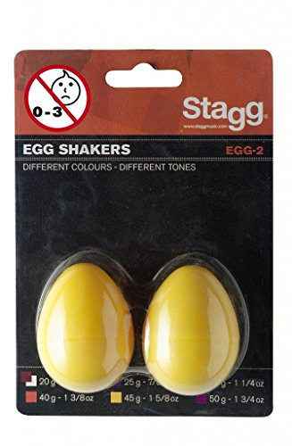 Stagg EGG-2 YW Egg Shakers (45 g, 2-er Pack) gelb