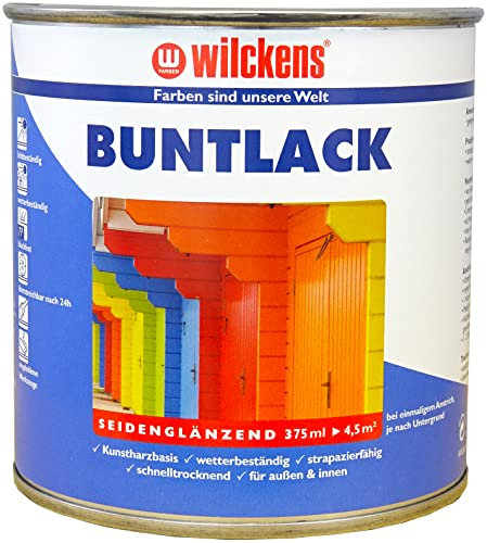 Wilckens Kunstharz Buntlack für Innen und Außen, seidenglänzend, 375 ml, RAL 8017 Schokoladenbraun