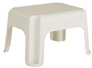 Rubbermaid Roughneck Step-Stool Bisque Lightweight Holds up to 300 pounds Ideal for Kitchen-Bath Skid-Resistant