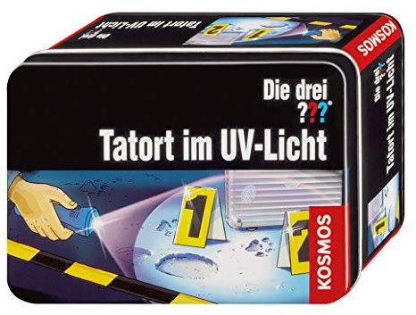 Die drei ??? Tatort im UV-Licht von KOSMOS, mit UV-Lampe, Detektiv-Spielzeug, Agenten-Ausrüstung für Kinder ab 8 Jahre, Die drei Fragezeichen Spielzeug, Detektiv Ausrüstung, Detektivset