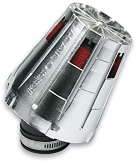 Malossi Racing Boxed - Filtro dell'aria 38 mm, cromato e rosso