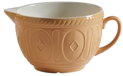Mason Cash Cane Batter Bowl | Iconic 25cm Earthenware Bowl | 1.9 Litre Capacity | Dishwasher Safe | Pouring Lip & Handle | Classic British Design