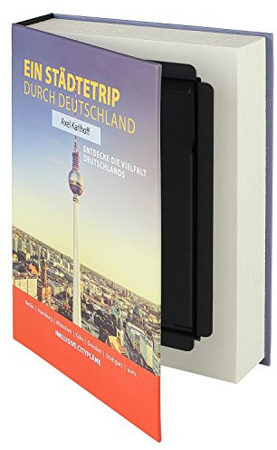 HMF 80915 Buchtresor Geldkassette Papierseiten | 23 x 15 x 4 cm | Städtetrip Deutschland